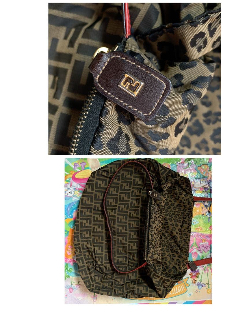 USED①フェンディFENDI☆ズッカ柄☆リバーシブルトートバッグ