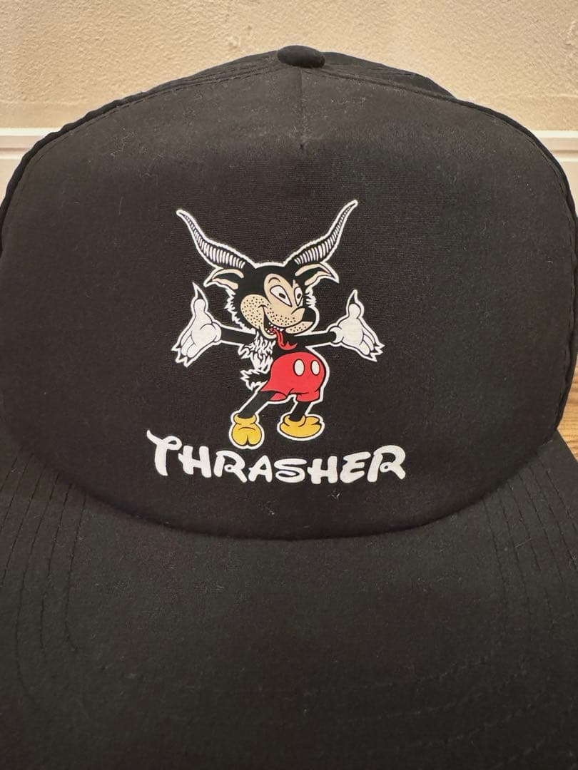 thrasher ミッキー 激レア キャップ スラッシャー サタンミッキー