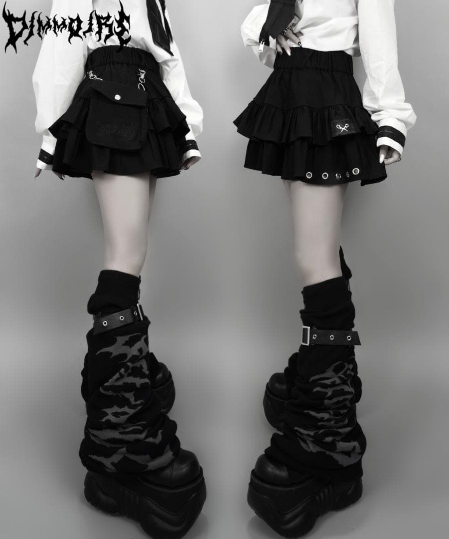 ♥DimMoire ディムモアール PUNK フリル ミニスカート ブラック