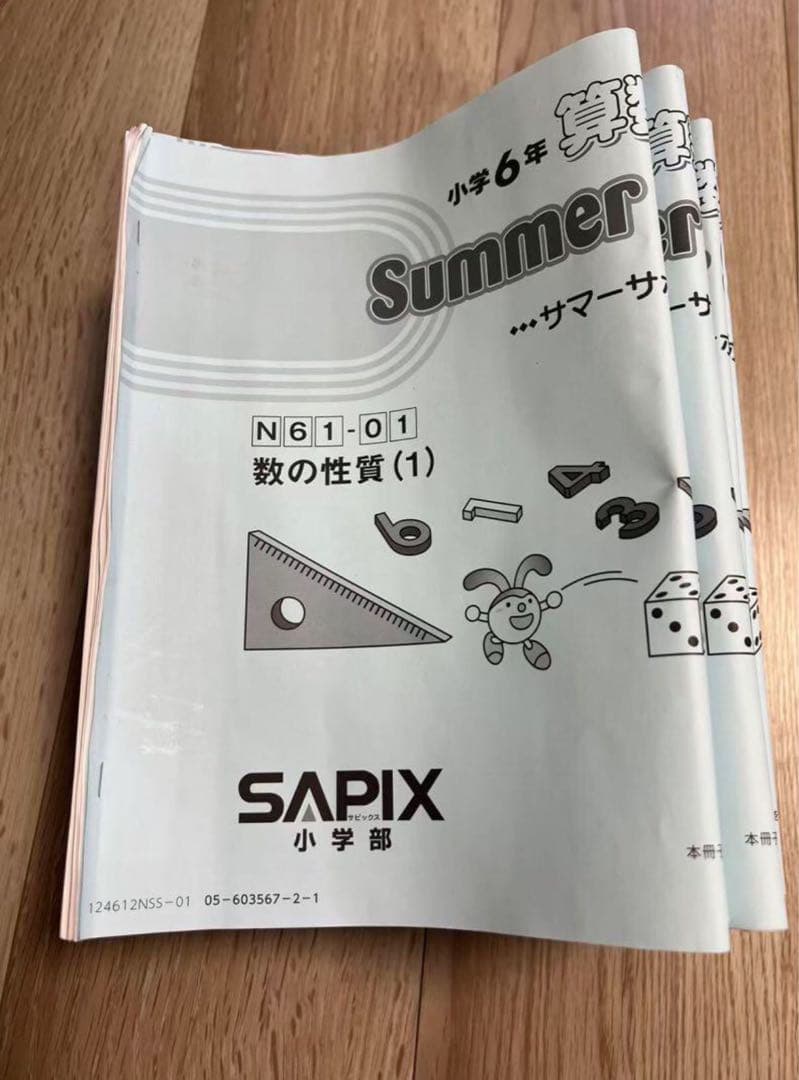 小6 Daily Sapix 通常授業算数テキスト 2025年入試 1年分