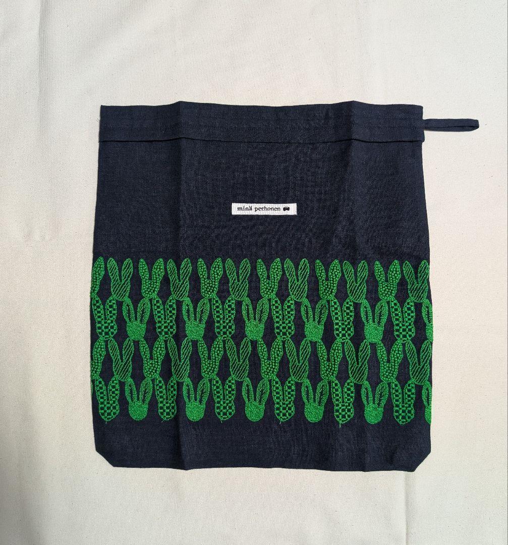 ミナペルホネン　pomppia　 巾着 ⚮̈ミナペルホネン forest tile シプリバッグ 巾着ショルダーバッグ