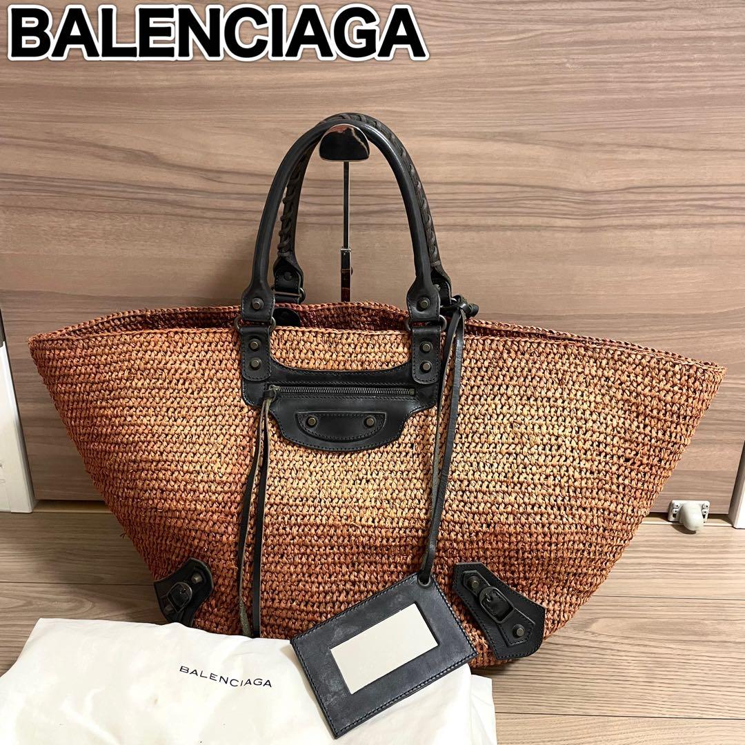 バレンシアガ　カゴバッグ　トートバッグ　ラフィア　シティ　ミラー　編み込み 楽天市場】BALENCIAGA バレンシアガ カゴバッグ かごバッグ トート