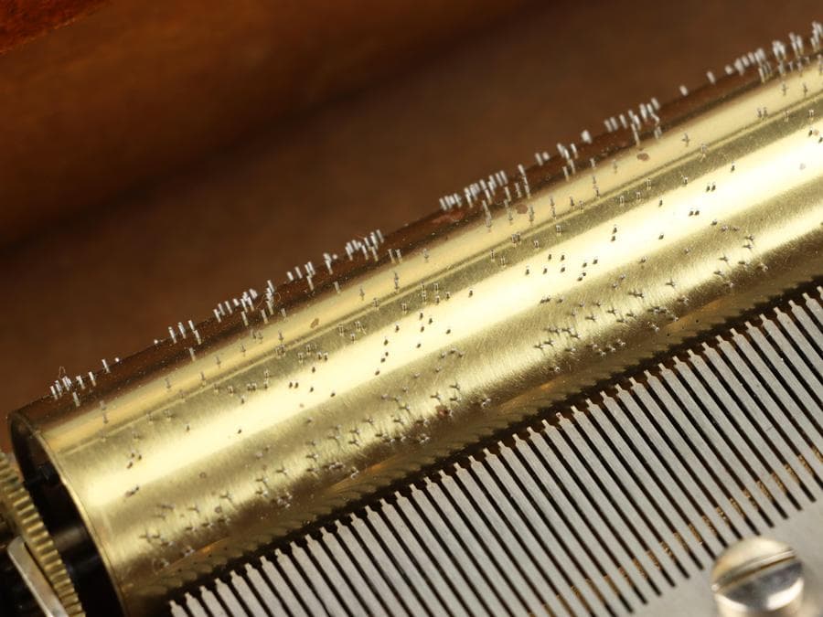 Y2534 リュージュ オルゴール ビバルディ「四季」3曲 72弁 金象嵌 ma