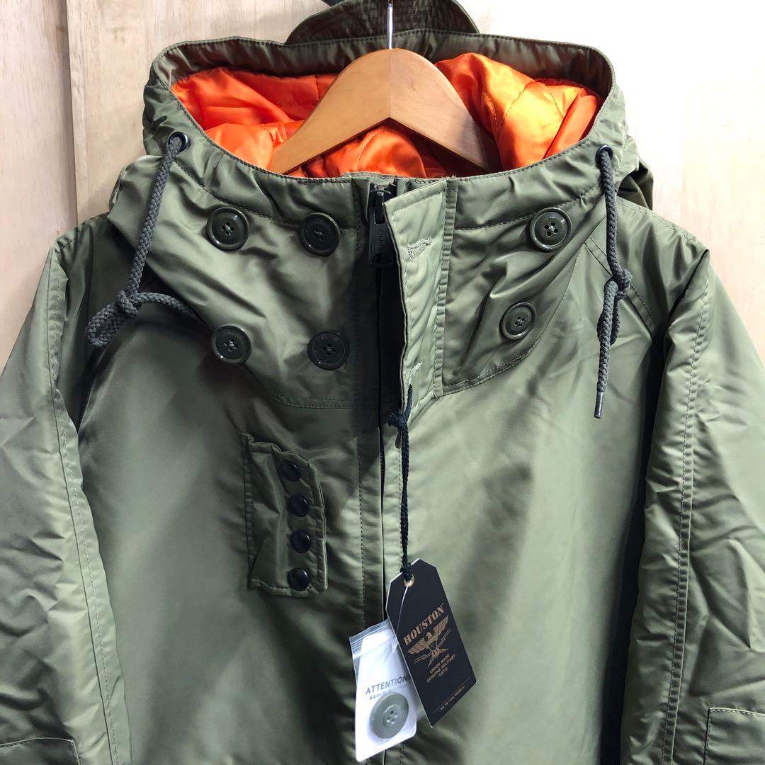 ヒューストン ミリタリー スモックパーカー ジャケット 中綿入り XL