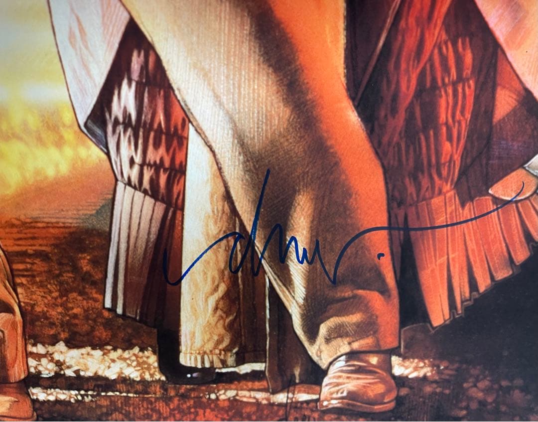 マイケルJフォックス ドリューストルーザン 直筆サイン バック