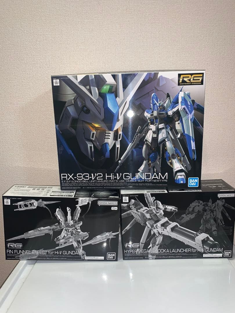 ＲＧ　Ｈｉ−νガンダム+フィンファンネルエフェクト+メガバズーカランチャーセット ガンプラ「RG Hi-νガンダム」に新たな拡張セット！新規造形の