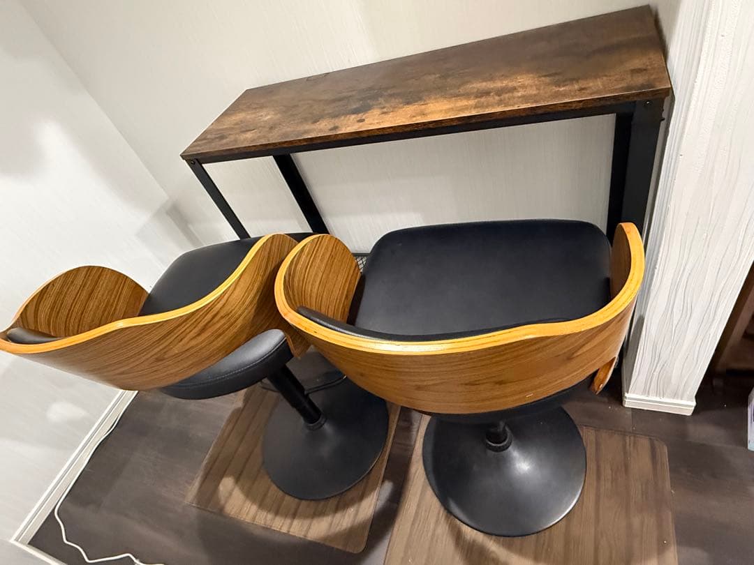 カウンターテーブルとチェアセット 通常WEB売価14800円】カウンターテーブルチェアセット 3点 WH【別送品