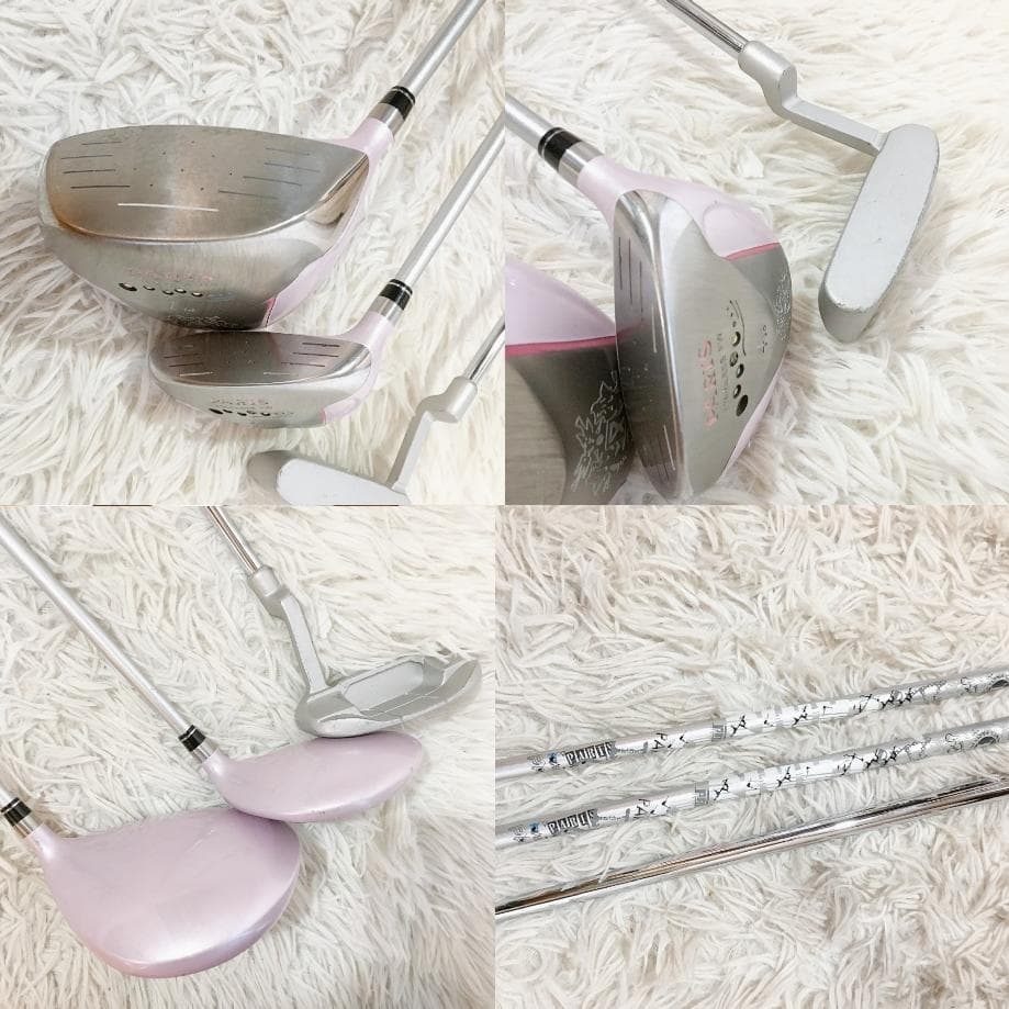 PARIS ゴルフセットレディース パリス キャディーバッグ ホワイト