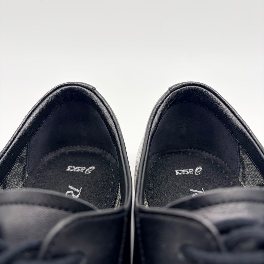 【美品】アシックスランウォーク ストレートチップ 25.5cm 黒 外羽根 革靴