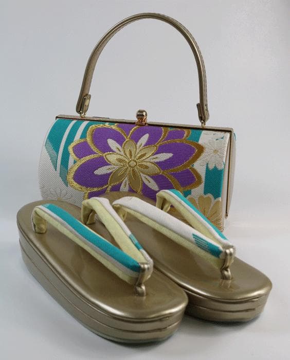 kon(๑╹ω╹๑ )kon　振袖用ゾーリバッグ　帯地　かかと高振袖　新品 振袖用 ぞうり 三段 かかと高 草履 M・L・LL 全3色 zh-185 : 和の