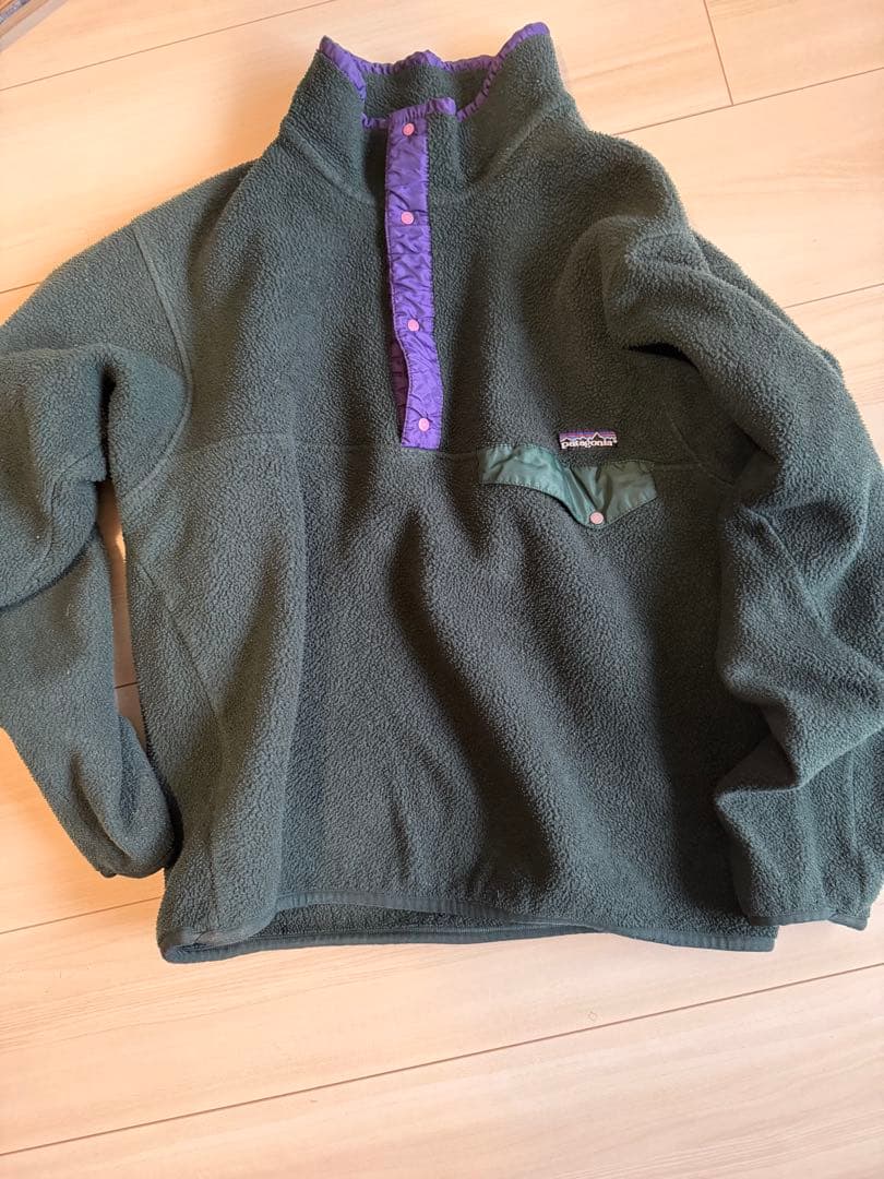 90s patagoniaパタゴニア シンチラ スナップT ジャマイカ製グリーン