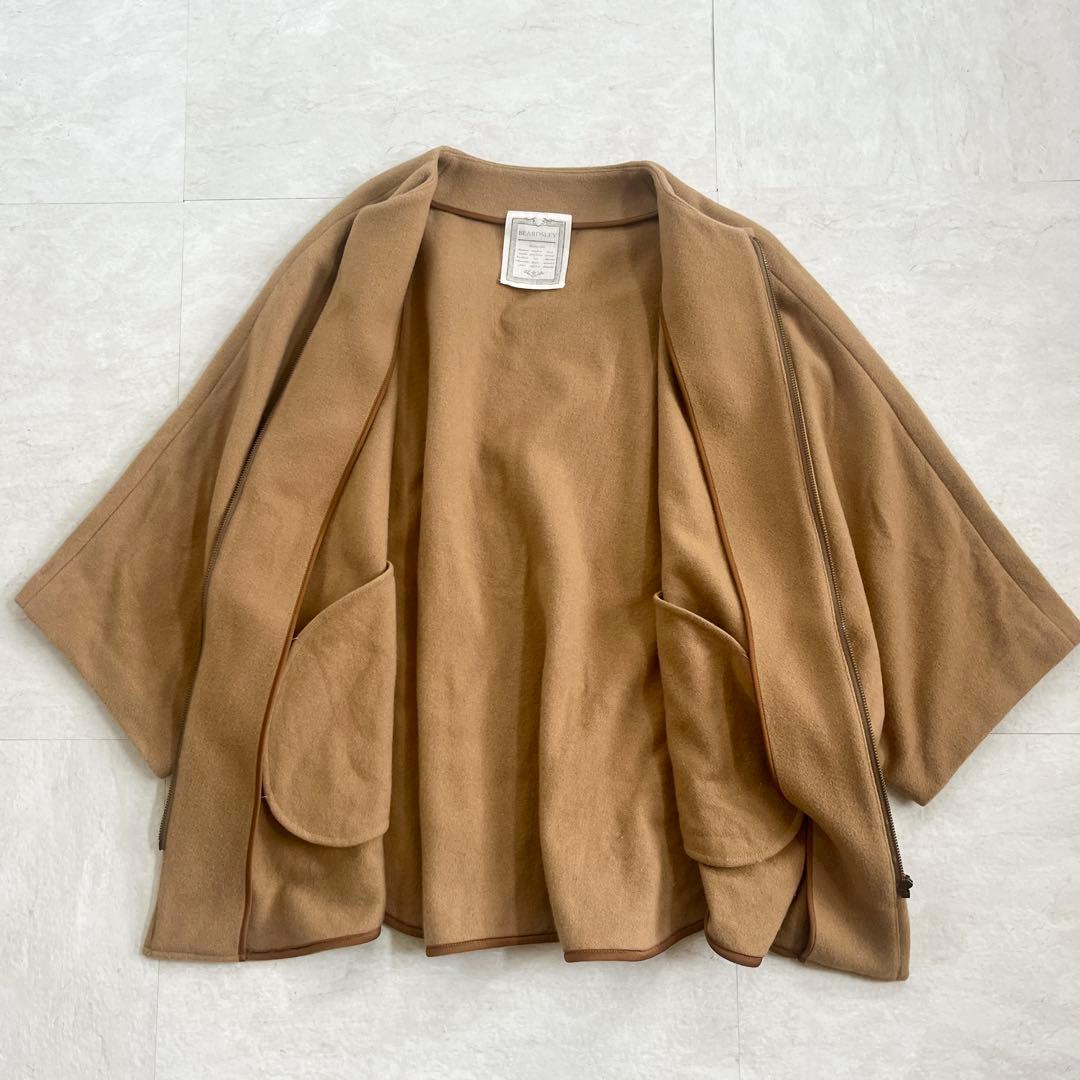 BEARDSLEY ビアズリー ウールポンチョコート キャメル - メルカリ