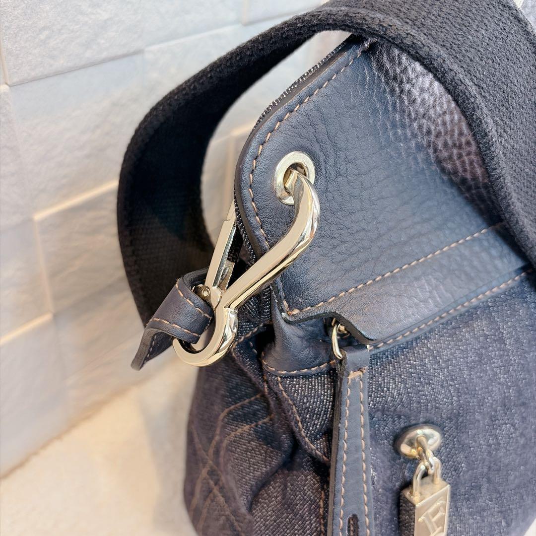 極美品】FURLA フルラ パイパー ショルダーバッグ デニム 2way - メルカリ