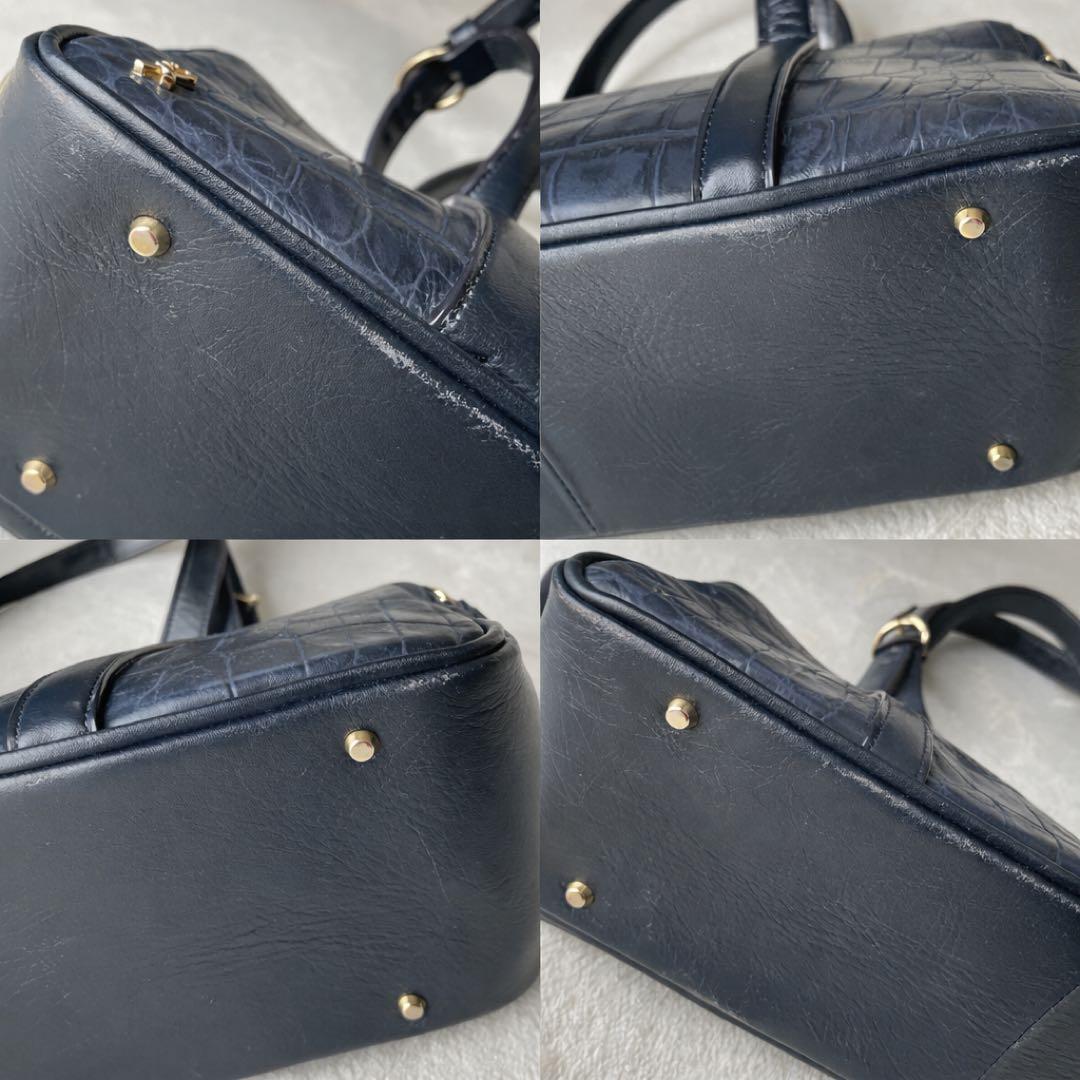 Roberta di Camerino クロコ型押し ショルダーバッグ ボストン - メルカリ