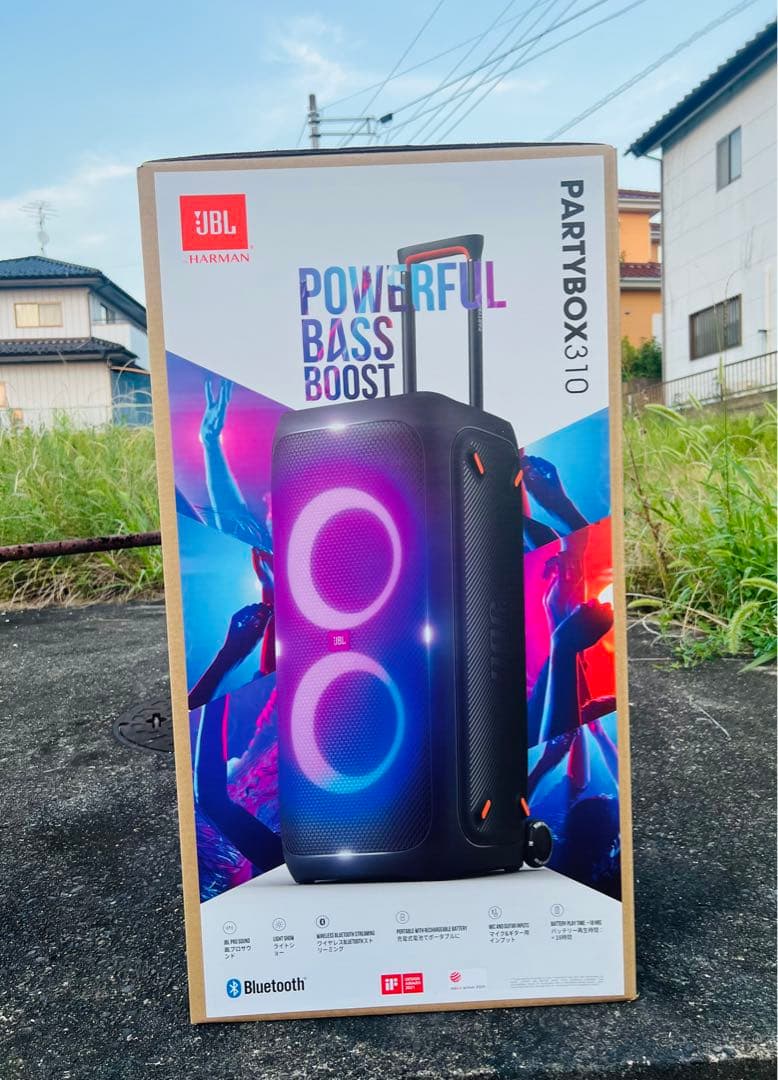 JBL PARTYBOX 310 ワイヤレススピーカー JBLがパーティースピーカー「PartyBox 310」を8月6日に発売。防滴機能