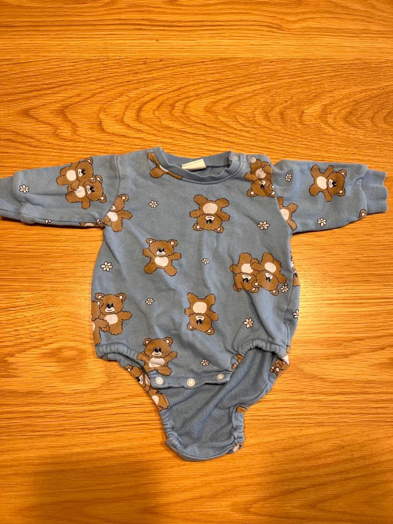 クマ柄ロンパース 70サイズ - メルカリ