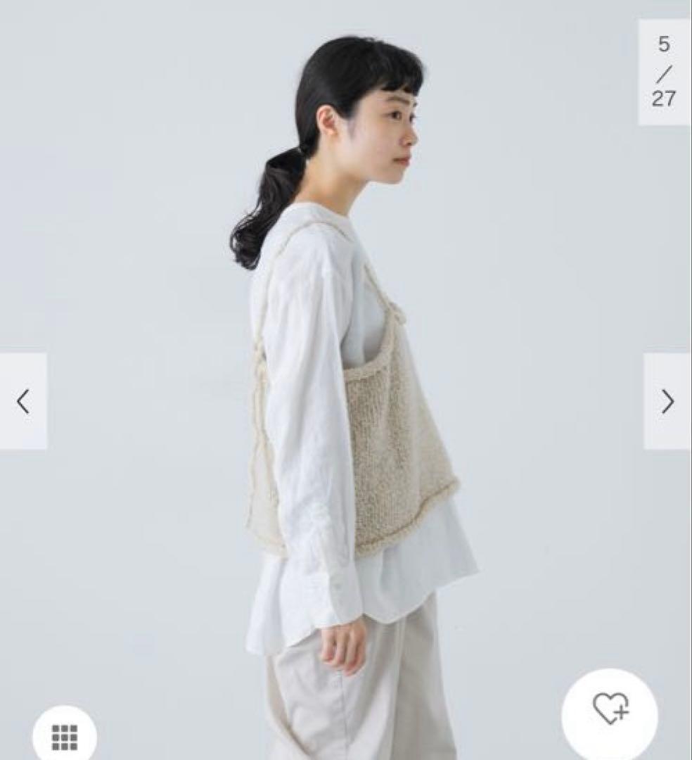 新品タグ付 かぐれ アルパカウールブークレニットキャミソール 今季