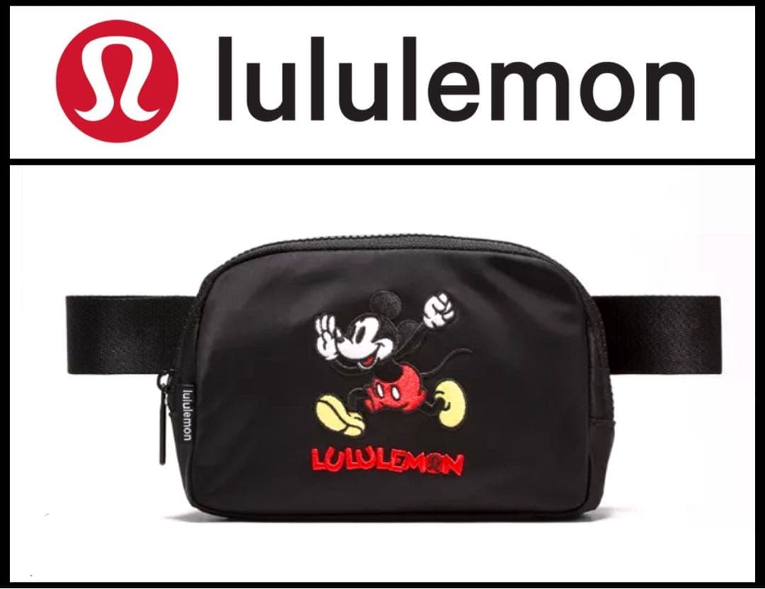 新品☆ディズニー×ルルレモン ベルトバッグ 1L ミッキー ウエストポーチ ディズニー x ルルレモン *Everywhere ベルトバッグ 1L ミッキー イン
