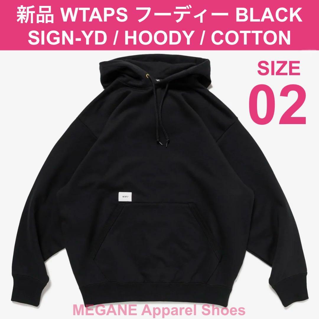 新品 WTAPS BLACK 02 SIGN-YD HOODY COTTON - メルカリ