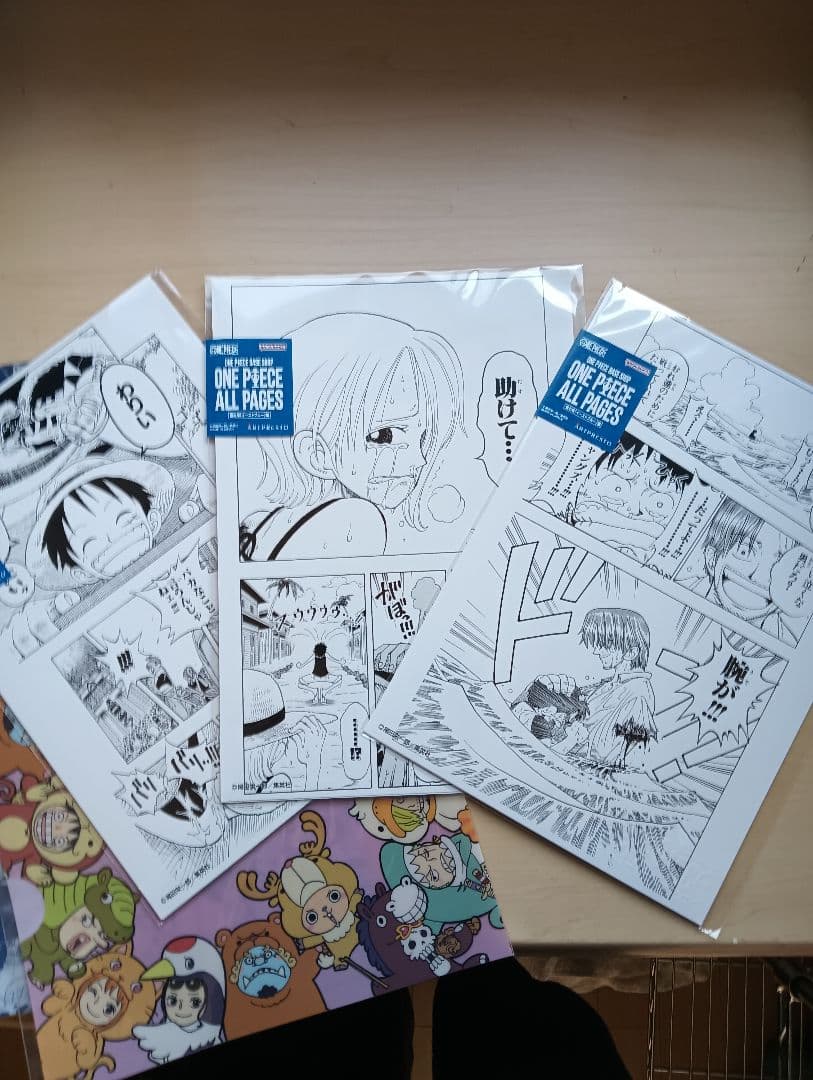 バラ売り可ONE PIECE BASESHOP 原画 クリアファイルブックマーク