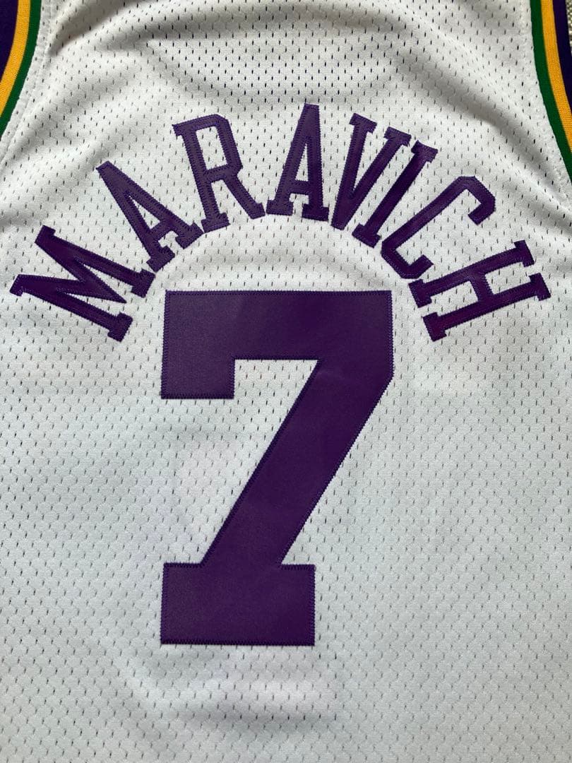 希少品】 NBA ピート・マラビッチ JAZZ ジャズ ユニフォーム ピストル