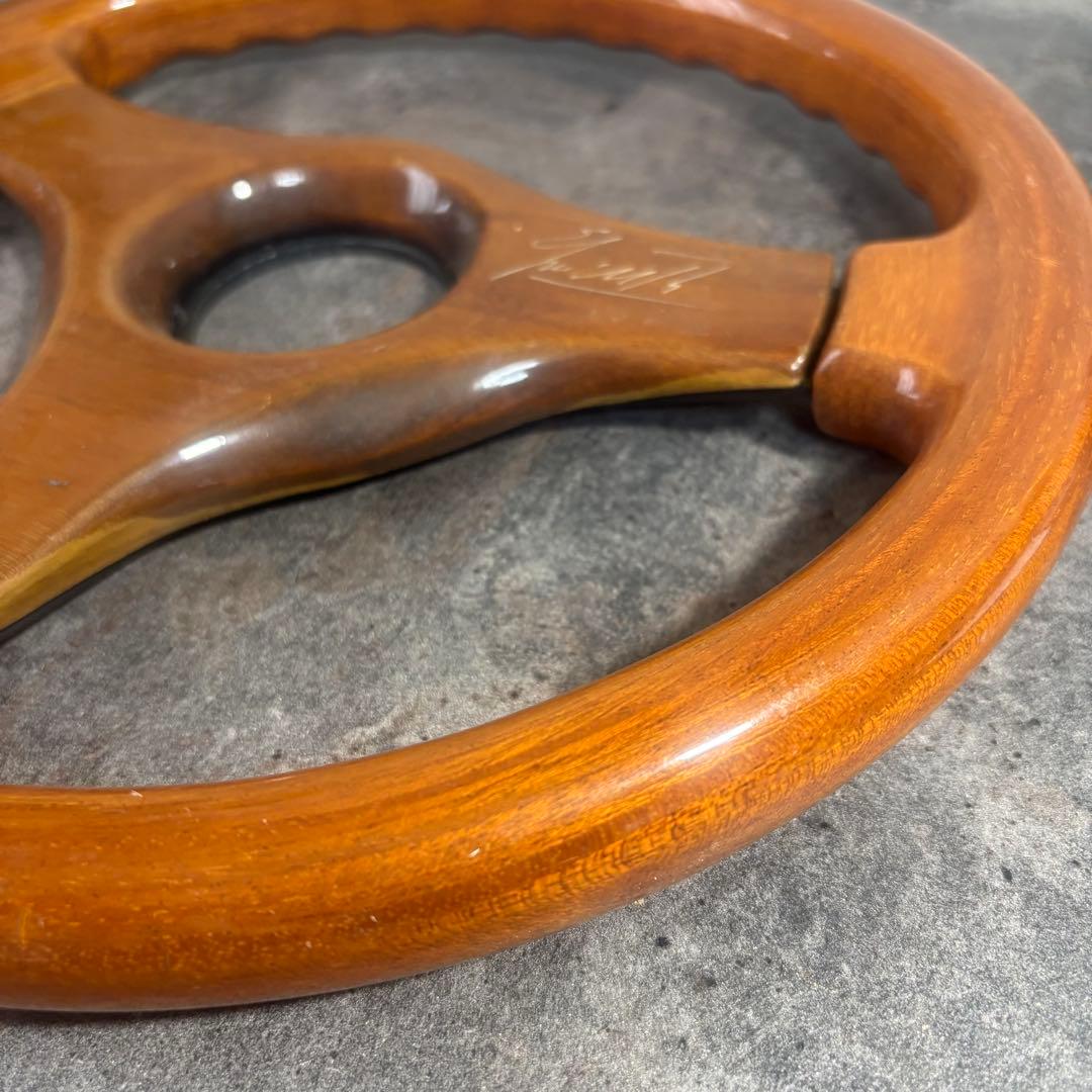 《ミケロッティ》レア希少昭和レトロ31φ当時物ウッド ハンドル VIP車