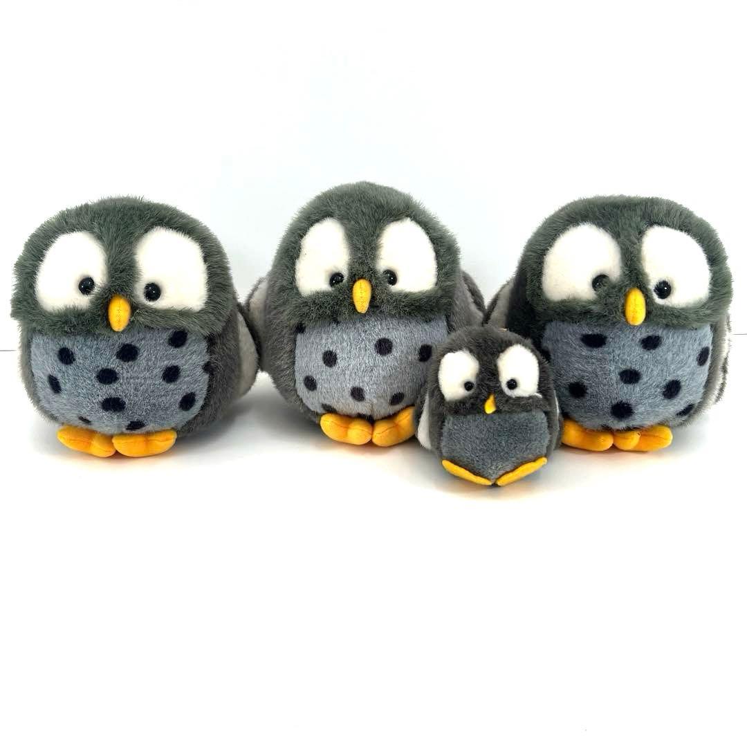 当時物 レトロ ヒロクンハウス フクロウ ぬいぐるみ 4個セット - メルカリ