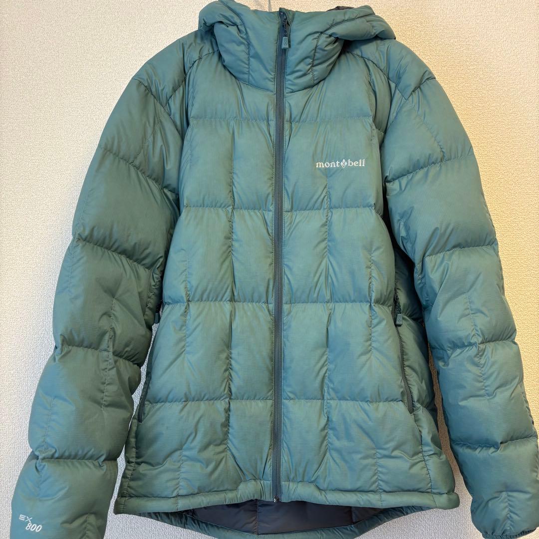 mont-bellネージュダウンパーカー ブルーグリーン BGN Mサイズ - メルカリ