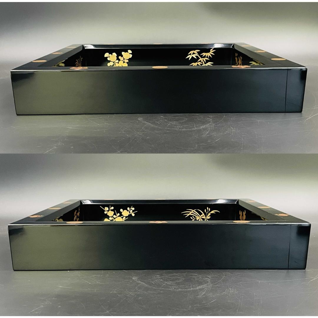 未使用保管品】高台寺蒔絵 四君子文 黒塗 炉縁 茶道具 箱付き - メルカリ