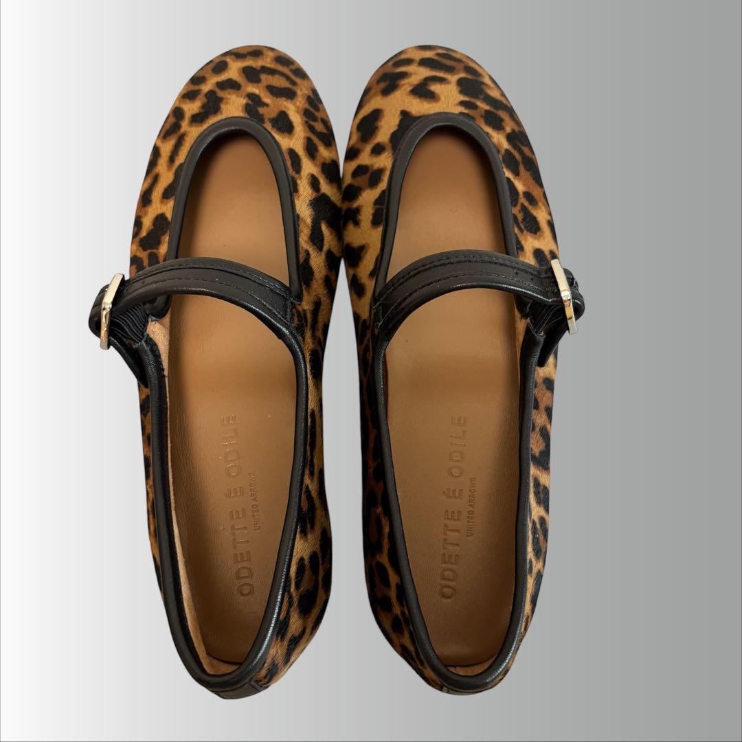 オディットエオディール】レオパード メリージェーン フラットシューズ