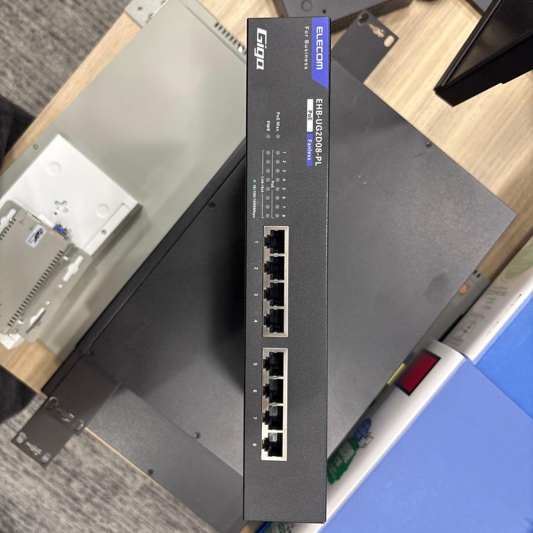 ELECOM EHB-UG2D08-PL スイッチングハブ レイヤー2 Giga対応 PoE アンマネージスイッチ - EHB-UG2D08-PL