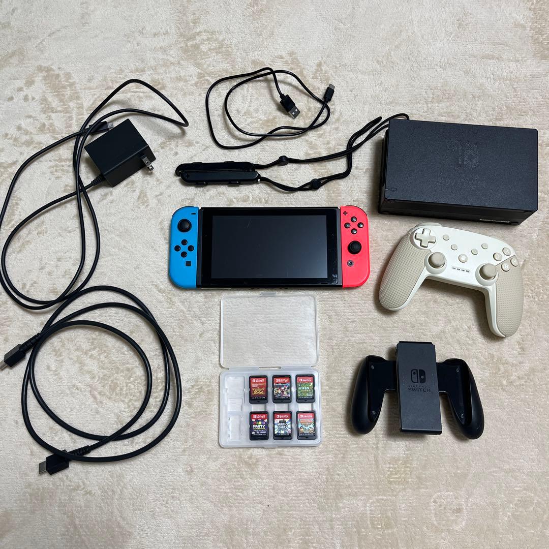 ジ*キ様 Nintendo Switch 本体 赤/青 + ゲーム6本セットまと ジ*キ様 Nintendo Switch 本体 赤/青 + ゲーム6本セットまと Nintendo
