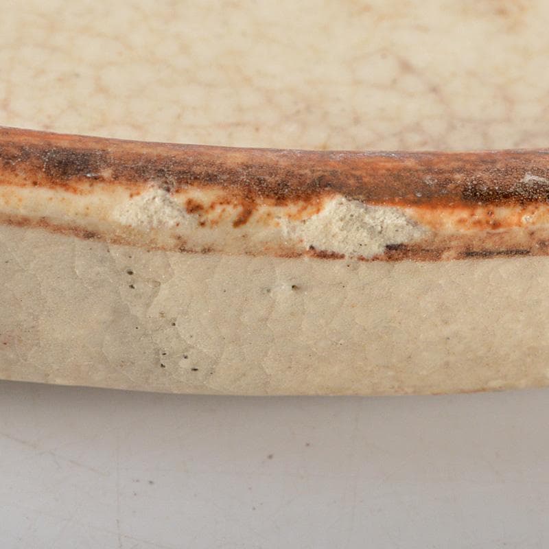 美濃焼 織部焼 飾り皿 石皿 行灯皿 C 6540