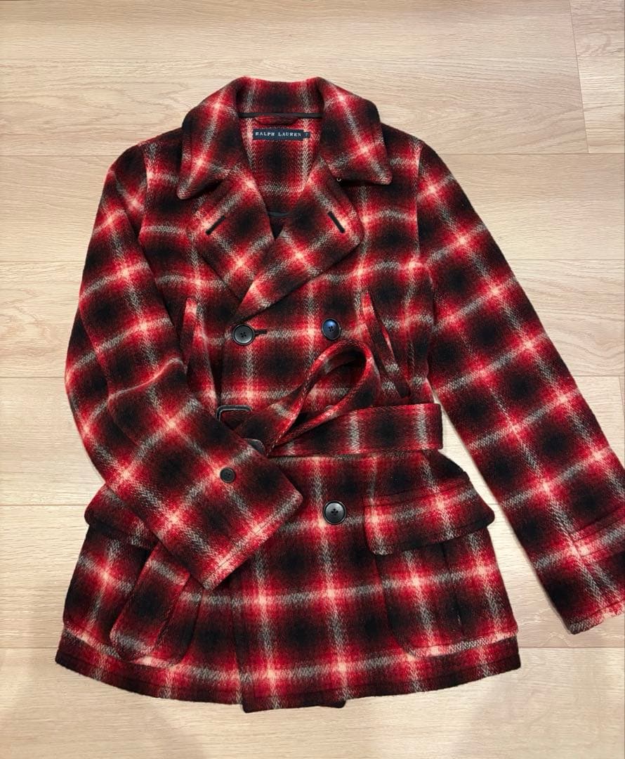 【未使用品】Ralph Lauren チェック ウール Pコート ダブル ベルト 楽天市場】ラルフローレン pコートの通販