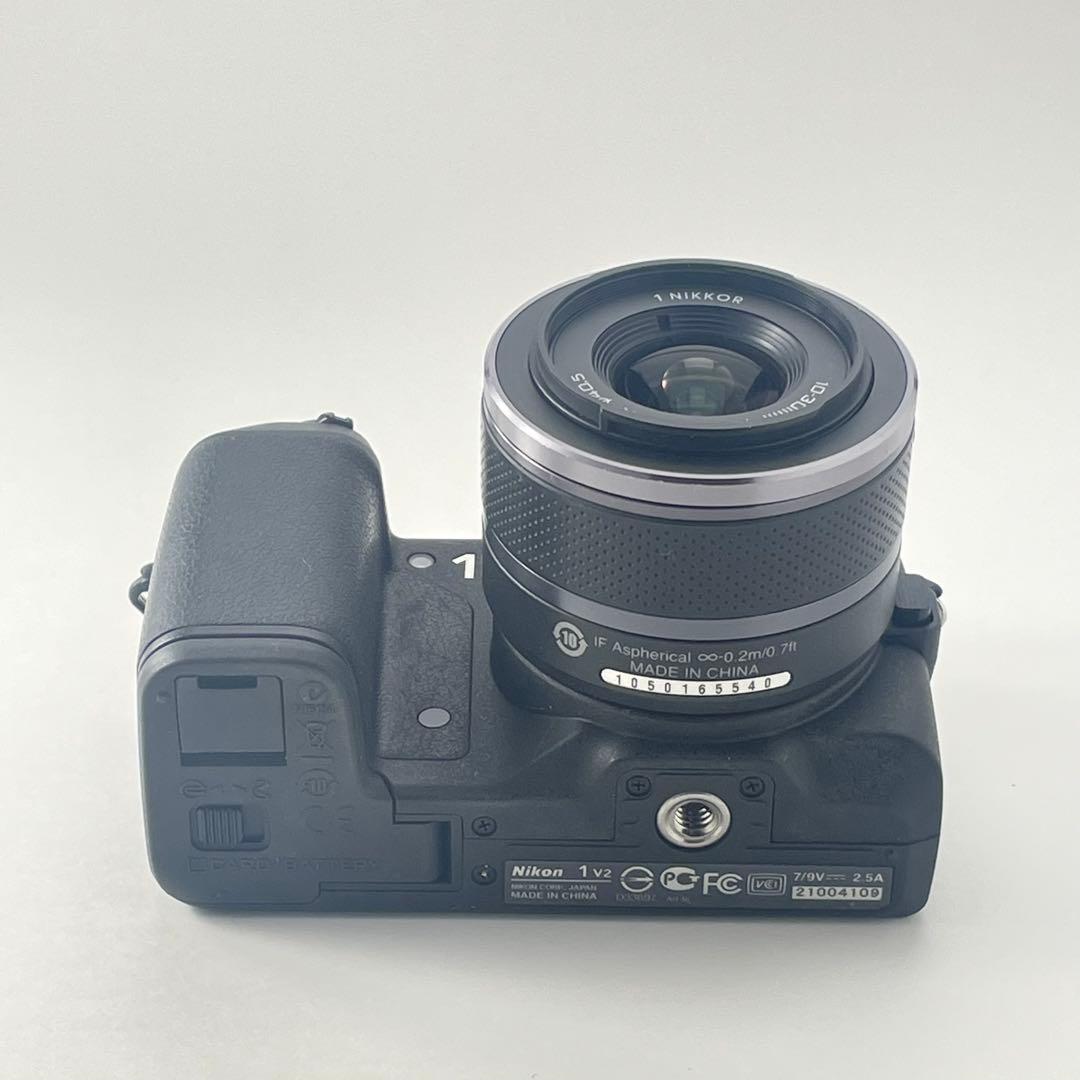 ショット数7000・返品保証】Nikon1 V2 ブラック標準レンズキット