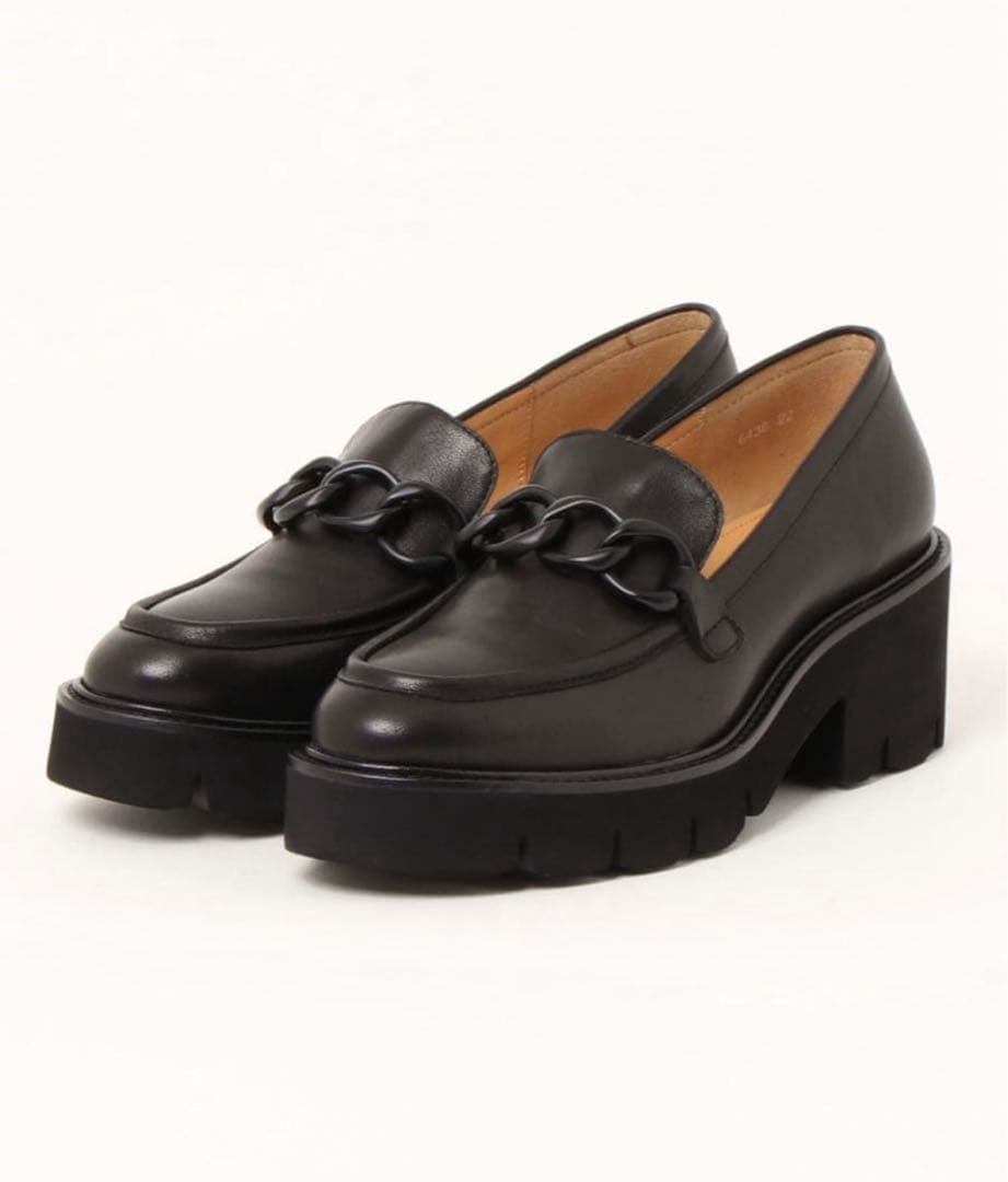 美品　MACKINTOSH PHILOSOPHY 黒 ローファー マッキントッシュ フィロソフィー MACKINTOSH PHILOSOPHY チェーン