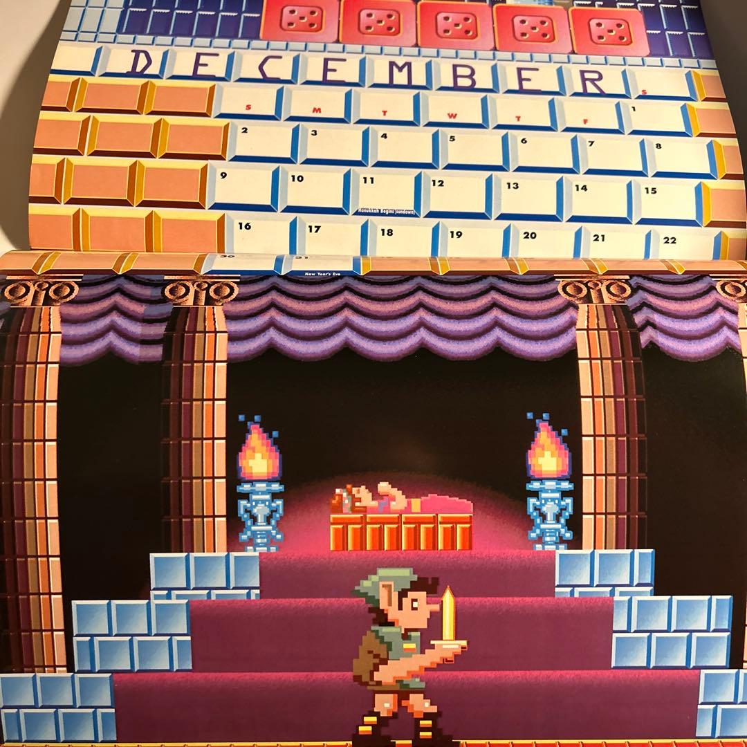 任天堂1990カレンダー」スーパーマリオ ゼルダの伝説 メトロイド