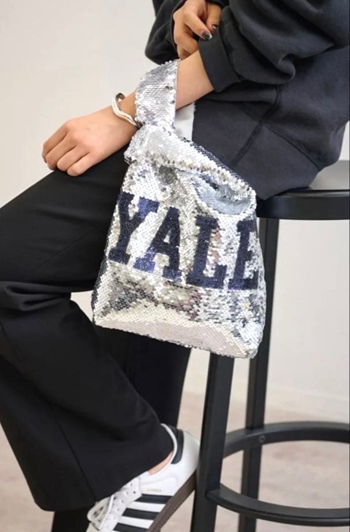 YALE スパンコール エコバッグ(フレームワーク) フレームワーク FRAMeWORK ≪追加≫BALMYDAYS 別注YALEスパンコール