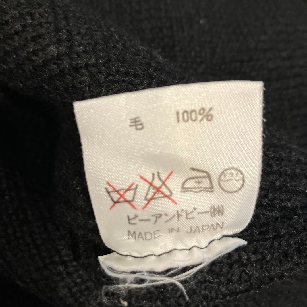 希少 Lサイズ 美品 古着 80's プレイボーイ ウール ニット セーター 黒