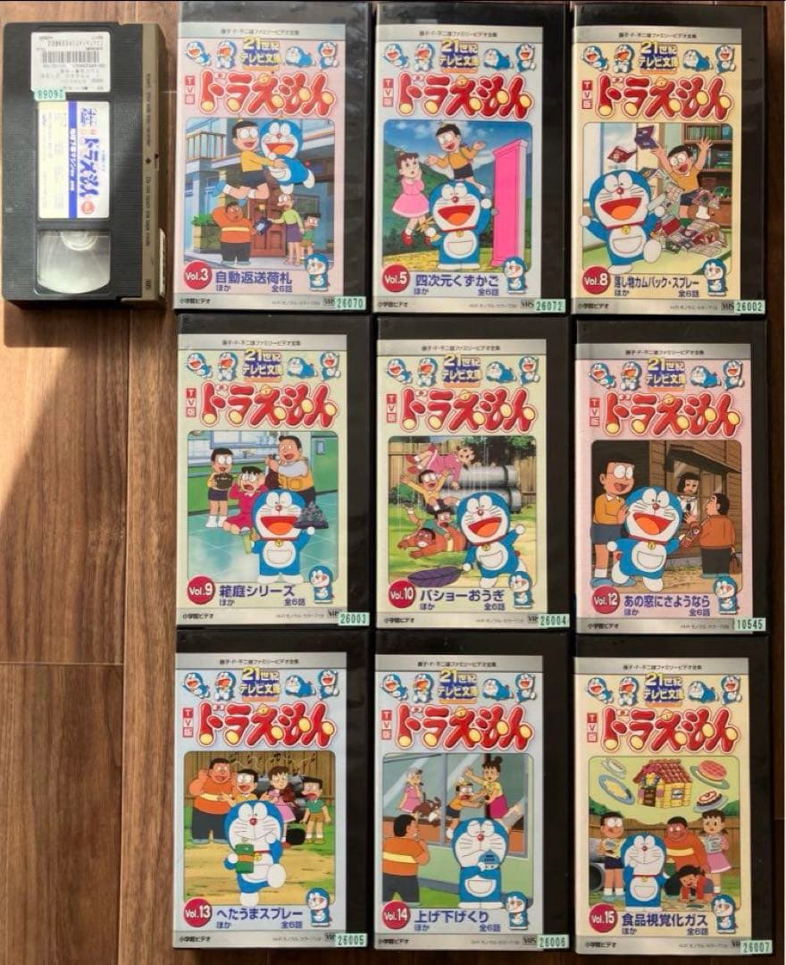 21世紀テレビ文庫 TV版 ドラえもん VHS（レンタル落ち）19本セット