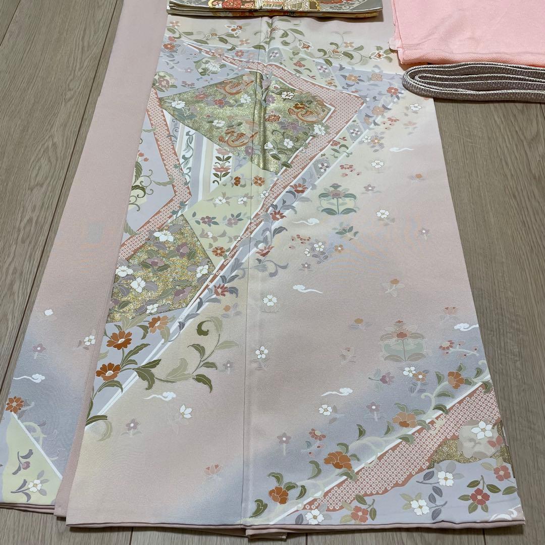 訪問着フルセット 友禅 金駒刺繍 袷 身丈155cm 裄丈64.5cm - メルカリ