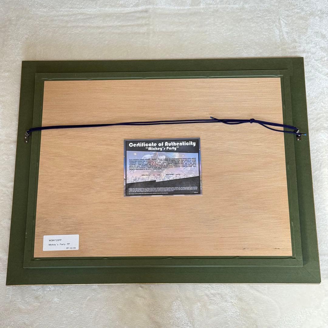 三田恒夫 Mickey's Party 直筆サイン 証明書 PP アート 限定品 - メルカリ