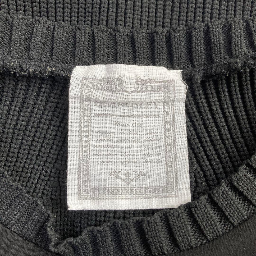 極美品 ビアズリー ニットコンビダンボールプルオーバー 24AW ブラック