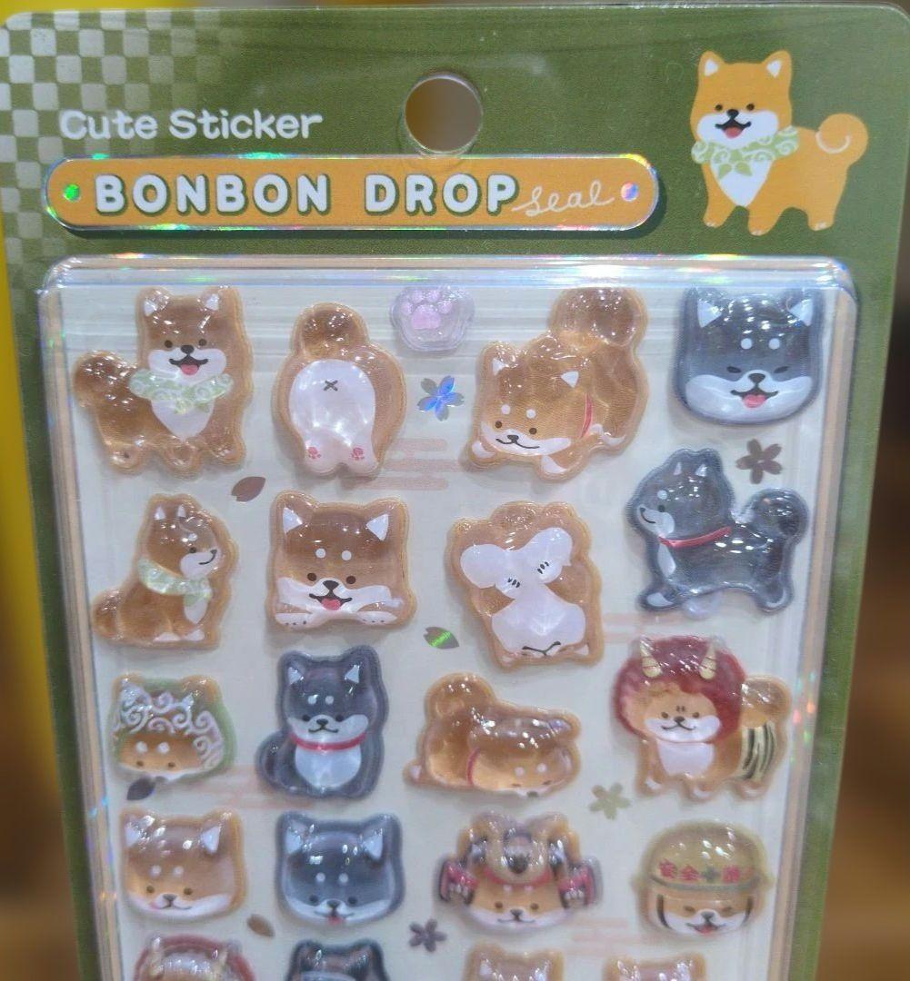 正規品】ボンボンドロップシール 柴犬 和柄 和風 クーリア ボンドロ