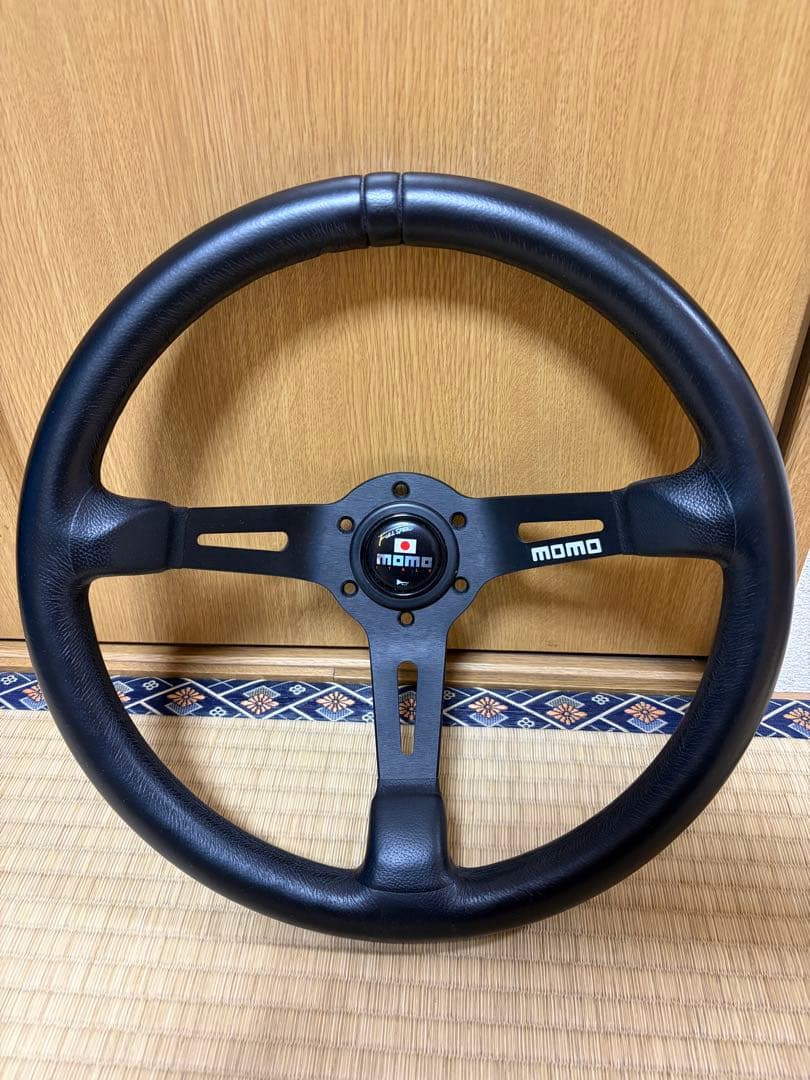 MOMO FULL SPEED 348Ф • 90mm DEEP MOMO FULL SPEED 348D 34.8パイ ブラックトップ モモステアリング フル