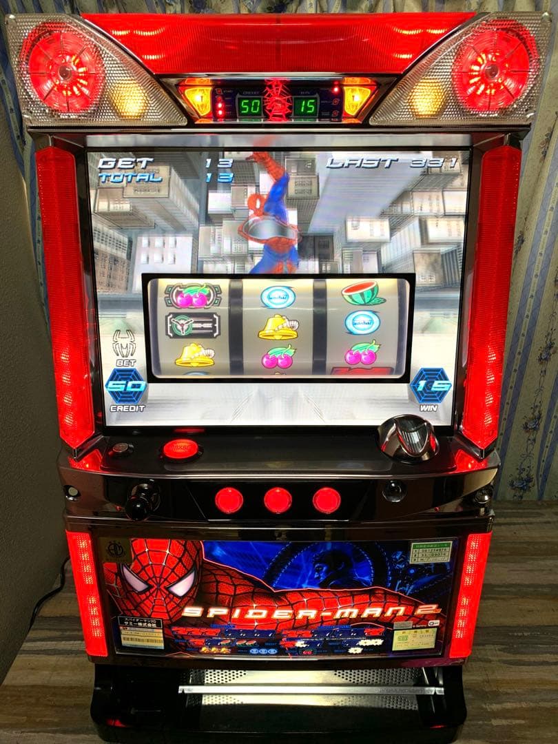 5号機 初代 スパイダーマン2 Sammy サミー コイン不要機 パチスロ実機