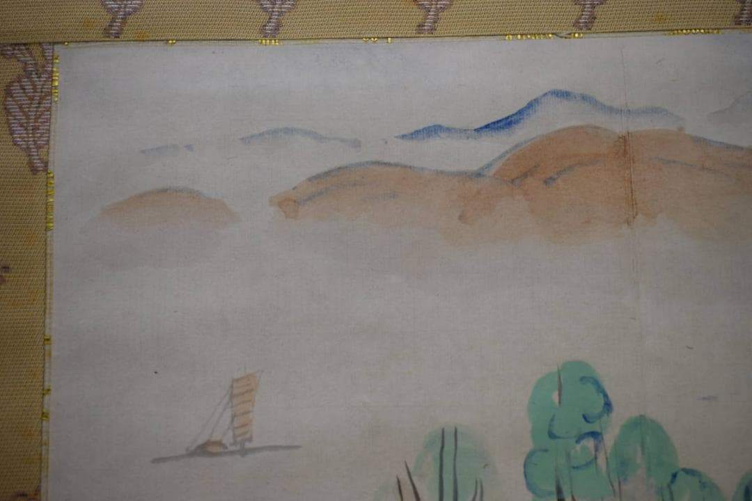 真作/松本仙挙/山水帆船図/布袋屋掛軸HJ-562 - メルカリ