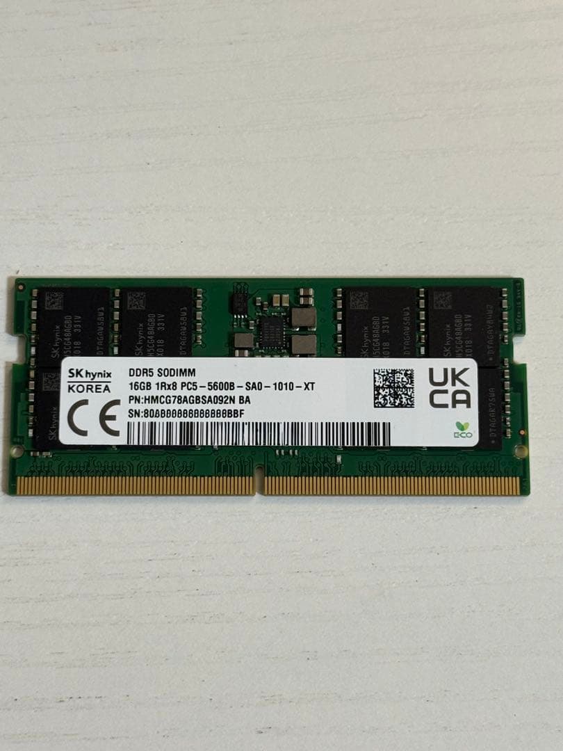 SK Hynix DDR5 16GB 5600 SODIMM メモリー Hynix 16GB DDR5 5600 MHz PC5-44800 Non-ECC DIMM Desktop Memory RAM