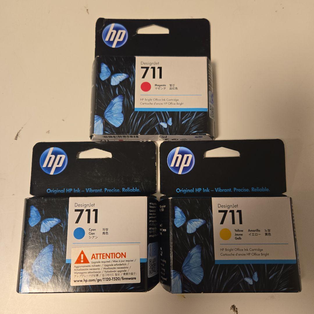 HP DesignJet 711 インクカートリッジ マゼンタ・イエロー・シアン