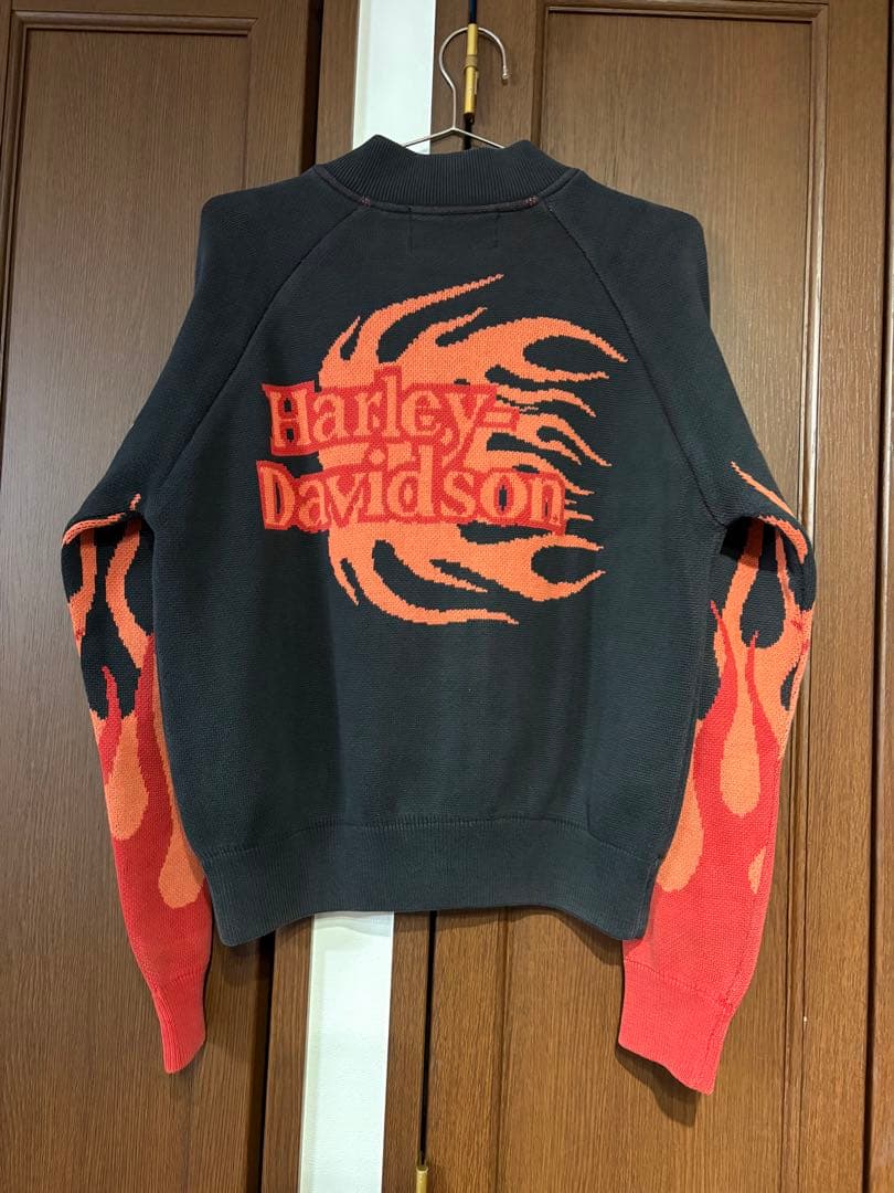 Harley Davidson フレイム コットン ジップアップニット - メルカリ